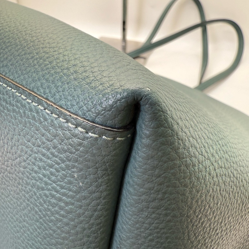 Coach City Zip Tote Handbag Dark Turquoise Leather Women's Bag 72673 - Picture 10 of 12